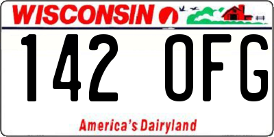 WI license plate 142OFG