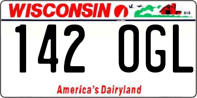 WI license plate 142OGL