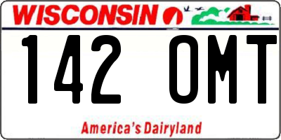 WI license plate 142OMT