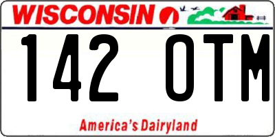 WI license plate 142OTM
