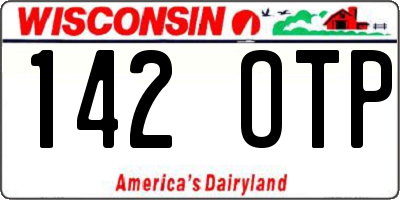 WI license plate 142OTP