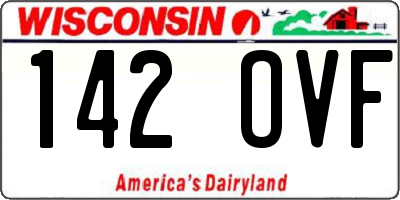 WI license plate 142OVF