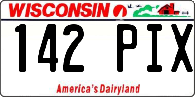 WI license plate 142PIX