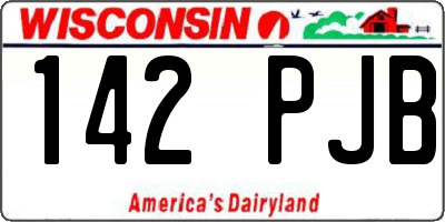 WI license plate 142PJB