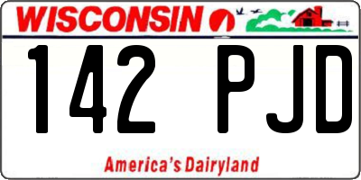WI license plate 142PJD