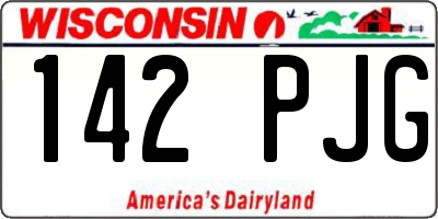 WI license plate 142PJG