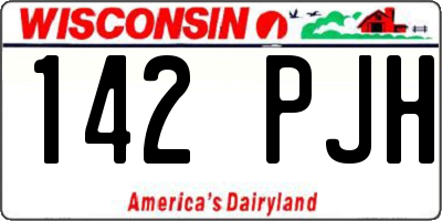 WI license plate 142PJH