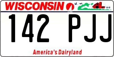 WI license plate 142PJJ