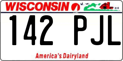 WI license plate 142PJL