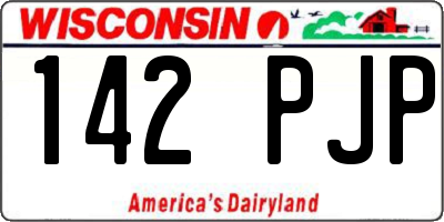WI license plate 142PJP