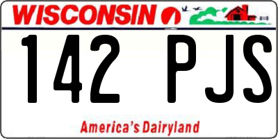 WI license plate 142PJS