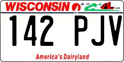 WI license plate 142PJV