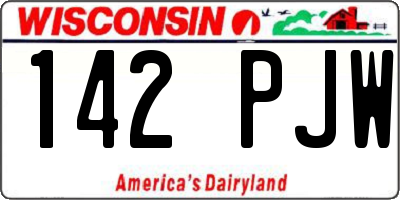 WI license plate 142PJW