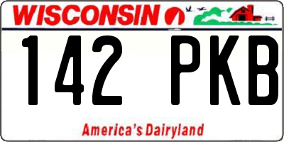 WI license plate 142PKB