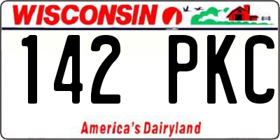 WI license plate 142PKC