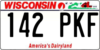 WI license plate 142PKF