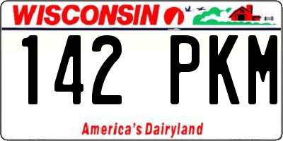 WI license plate 142PKM