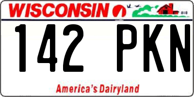 WI license plate 142PKN