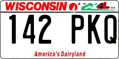 WI license plate 142PKQ