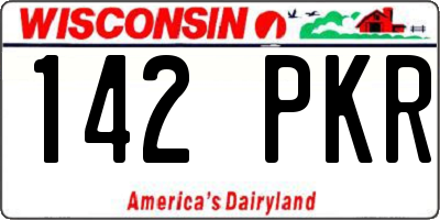 WI license plate 142PKR
