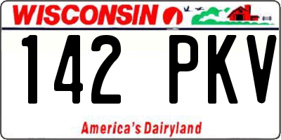 WI license plate 142PKV