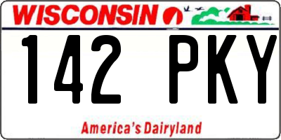 WI license plate 142PKY