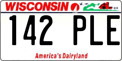 WI license plate 142PLE