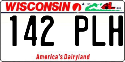 WI license plate 142PLH
