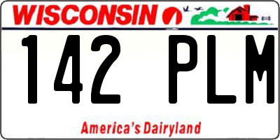 WI license plate 142PLM