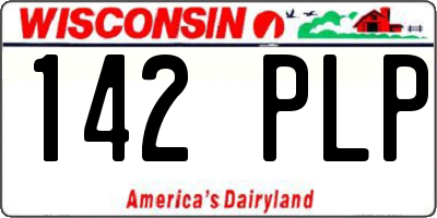 WI license plate 142PLP