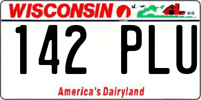 WI license plate 142PLU