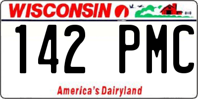 WI license plate 142PMC