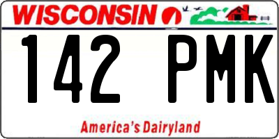 WI license plate 142PMK