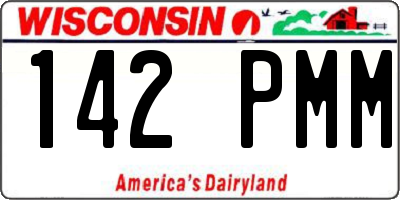 WI license plate 142PMM