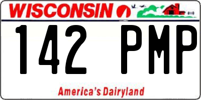 WI license plate 142PMP