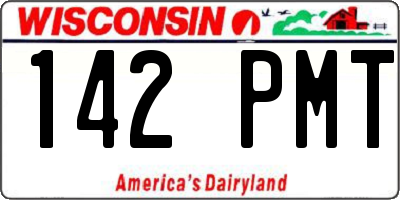 WI license plate 142PMT