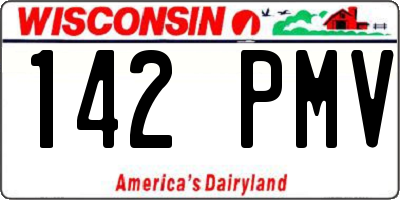 WI license plate 142PMV