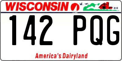 WI license plate 142PQG
