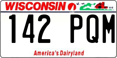 WI license plate 142PQM