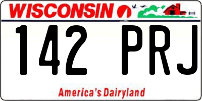 WI license plate 142PRJ