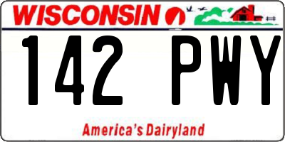 WI license plate 142PWY