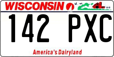 WI license plate 142PXC