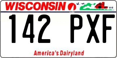 WI license plate 142PXF