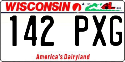 WI license plate 142PXG