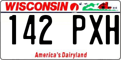 WI license plate 142PXH
