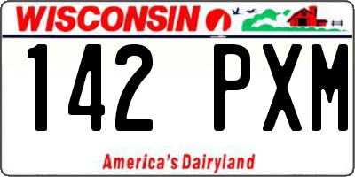 WI license plate 142PXM