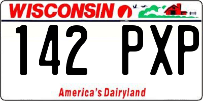 WI license plate 142PXP