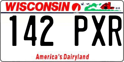 WI license plate 142PXR
