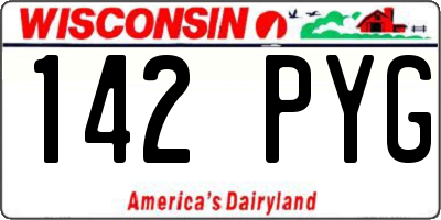 WI license plate 142PYG