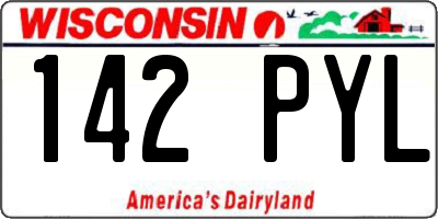 WI license plate 142PYL